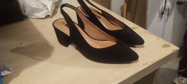 Zapatos negros tacón 36