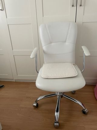 Silla escritorio giratoria blanca