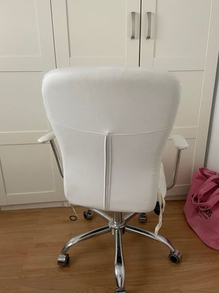 Silla escritorio giratoria blanca