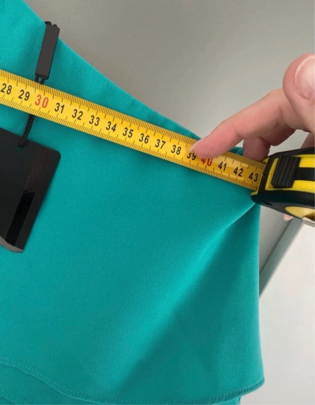 Vestido asimétrico turquesa - Talla 38