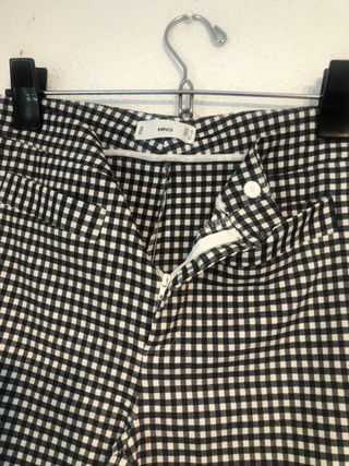Pantalones vichy blanco y negro