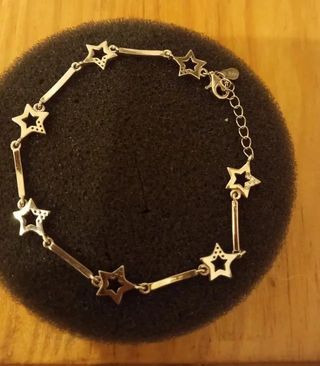 Pulsera estrellas plata mujer
