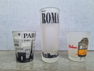 Vasos de Chupito París, Roma, Lisboa