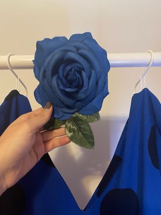 Vestido flamenco lunares azul