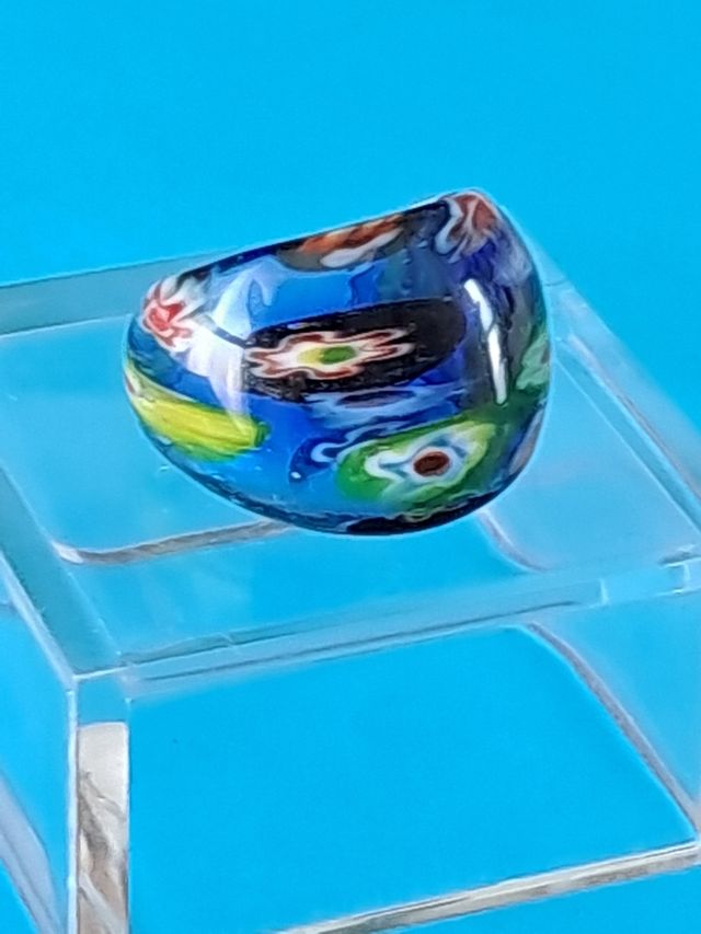 Anillo cristal Murano multicolor
