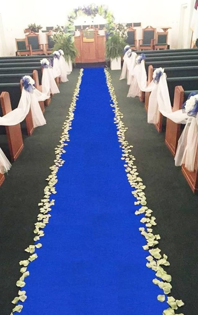 Alfombra azul pasillo ceremonia