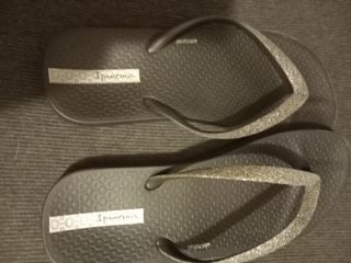 Ciabatte Grendene glitter nere