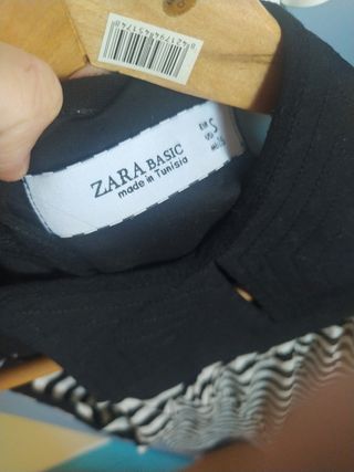 Top Zara rayas blanco-negro Talla S