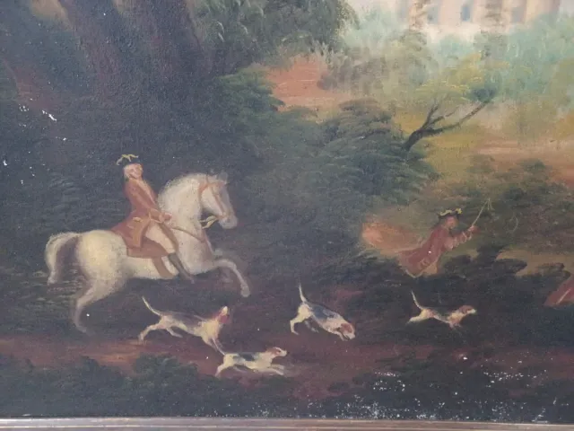 Cuadro caza siglo XIX