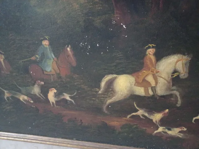 Cuadro caza siglo XIX