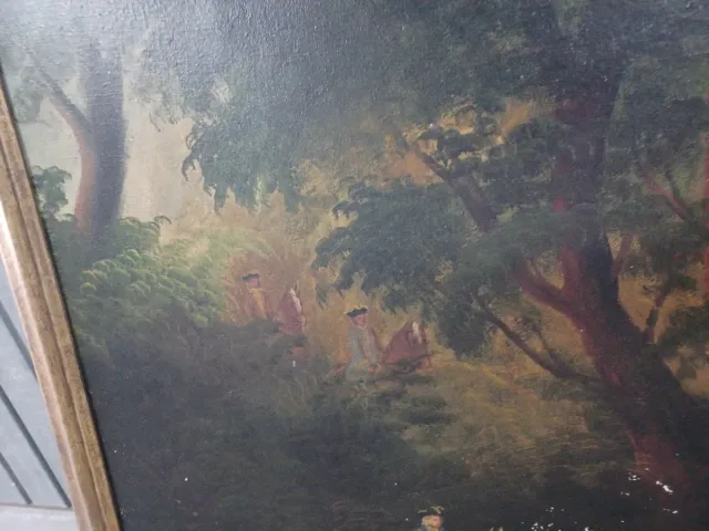 Cuadro caza siglo XIX