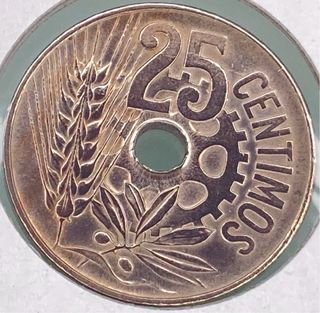 Moneda 25 céntimos España 1934
