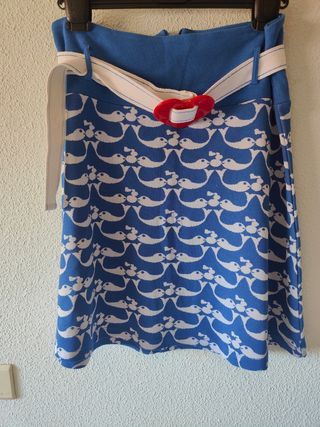 Falda azul y blanca - verano