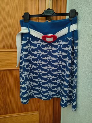 Falda azul y blanca - verano