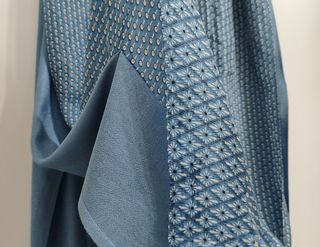 Foulard azul. 2 capas. Amplio, ligero y suave.