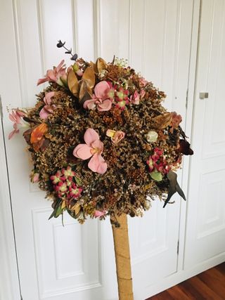Árbol decorativo flores secas con maceta
