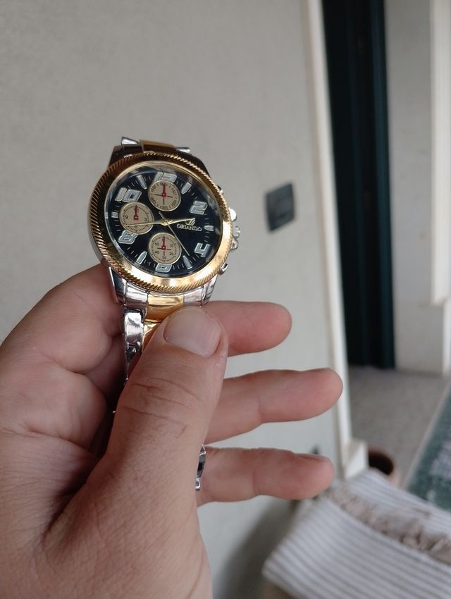 Orologio uomo quarzo oro/argento