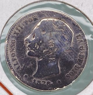 Moneda 1 Peseta Alfonso XII 1876