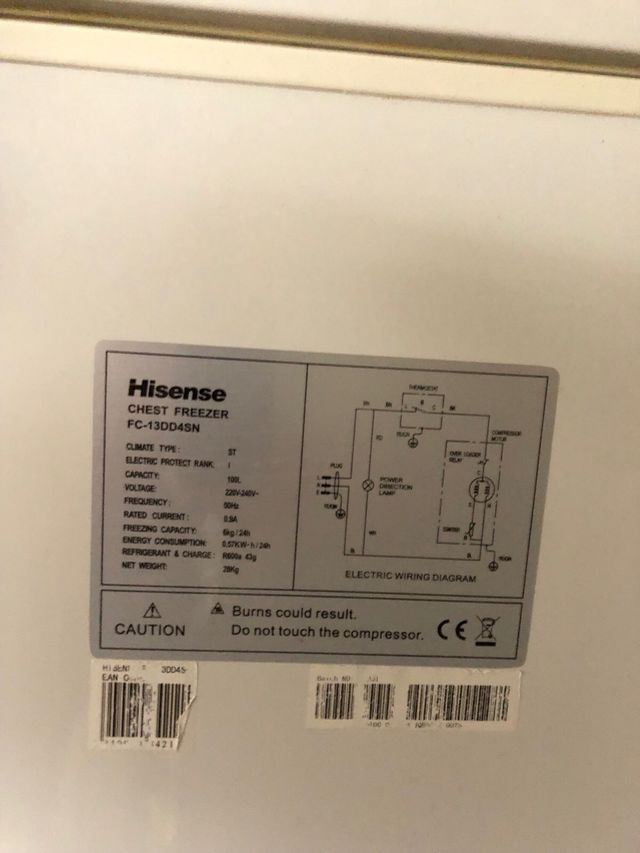 Congeladores Hay dos unidades.