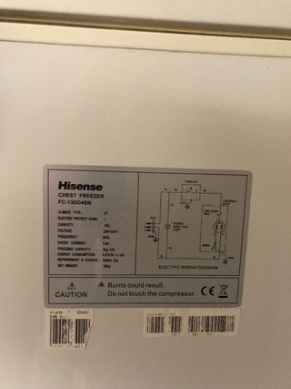 Congeladores Hay dos unidades.