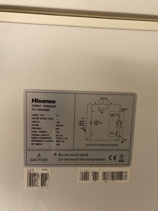 Congeladores Hay dos unidades.