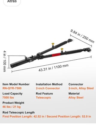 Barra remolque VEVOR RN-QYR-