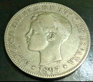 1 Peso Islas Filipinas - Moneda Antigua