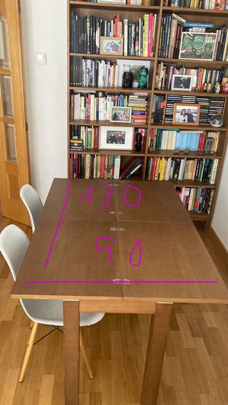 Mesa extensible de madera nogal Banak