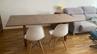 Mesa extensible de madera nogal Banak