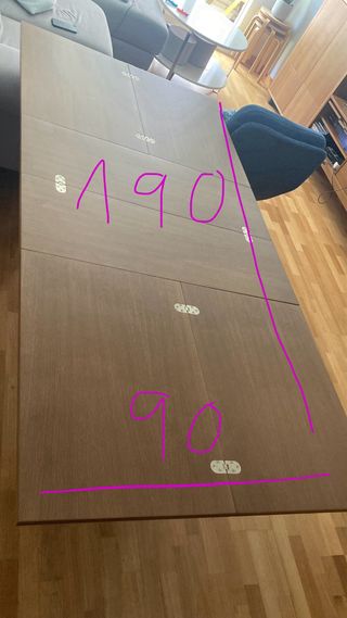 Mesa extensible de madera nogal Banak