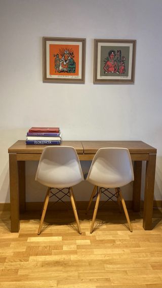 Mesa comoda extensible de madera nogal Banak