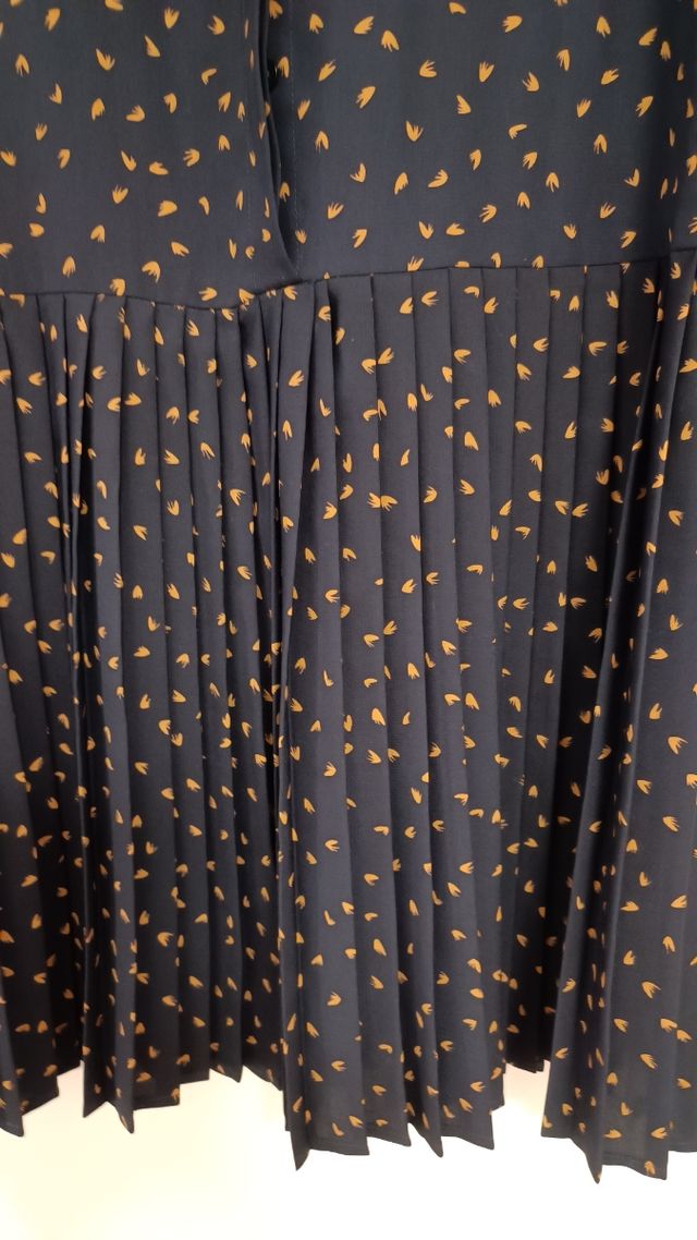 Vestido Mademoiselle R - Azul marino con estampado