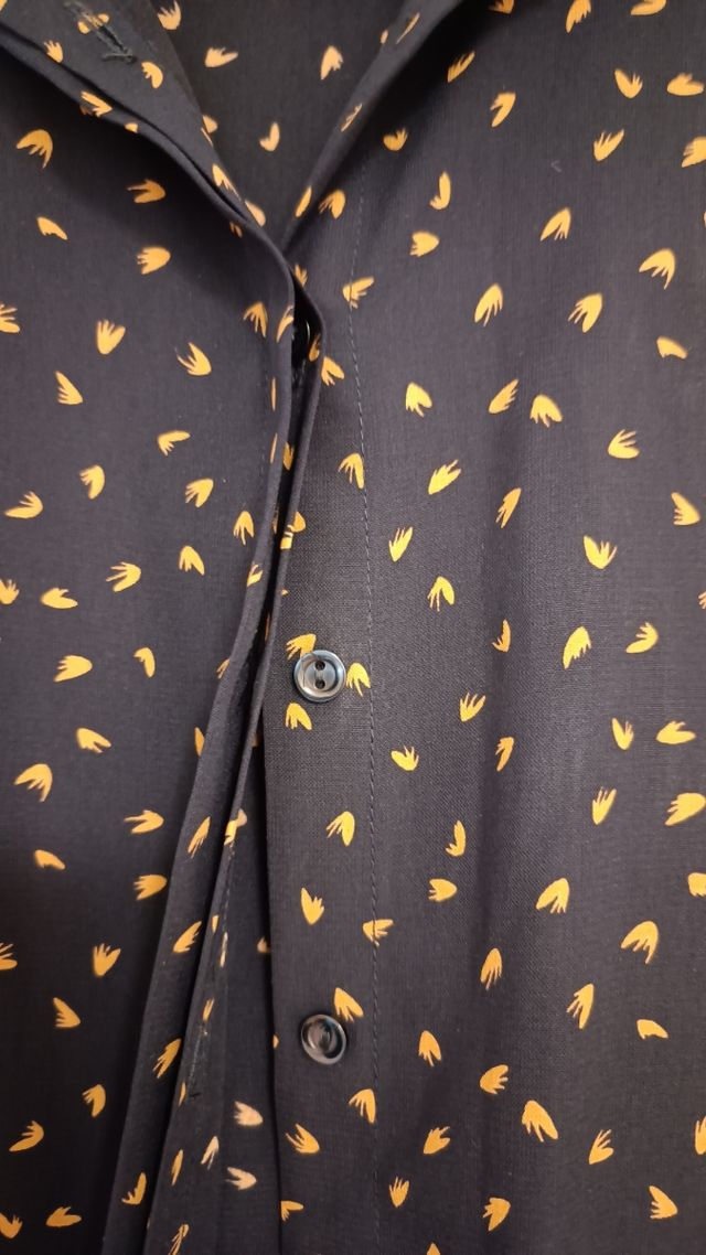 Vestido Mademoiselle R - Azul marino con estampado