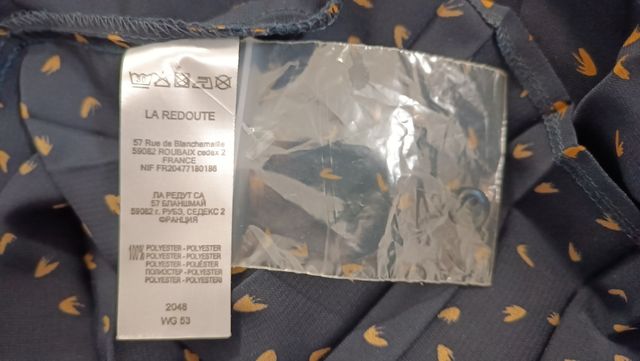 Vestido Mademoiselle R - Azul marino con estampado