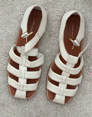 Sandalias Zara Home piel blanca

