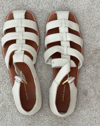 Sandalias Zara Home piel blanca

