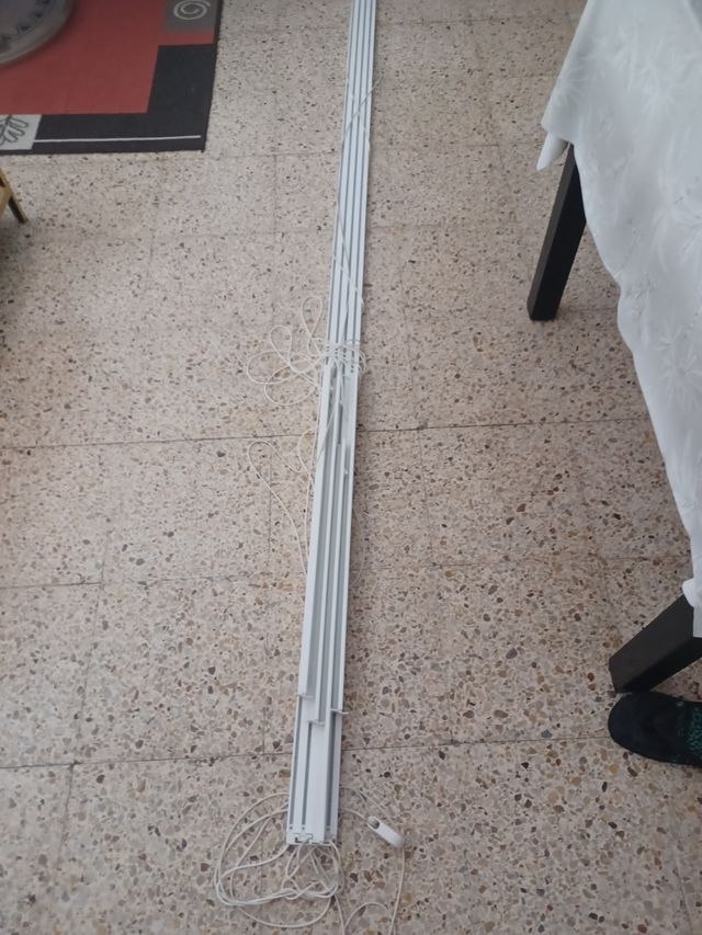 Palo cortina aluminio blanco 2.50 cm