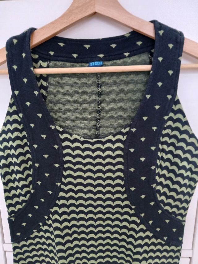 Vestido pichi M - Negro y Verde.