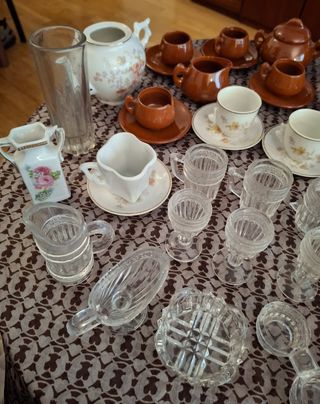 Juego té miniatura - vajilla porcelana