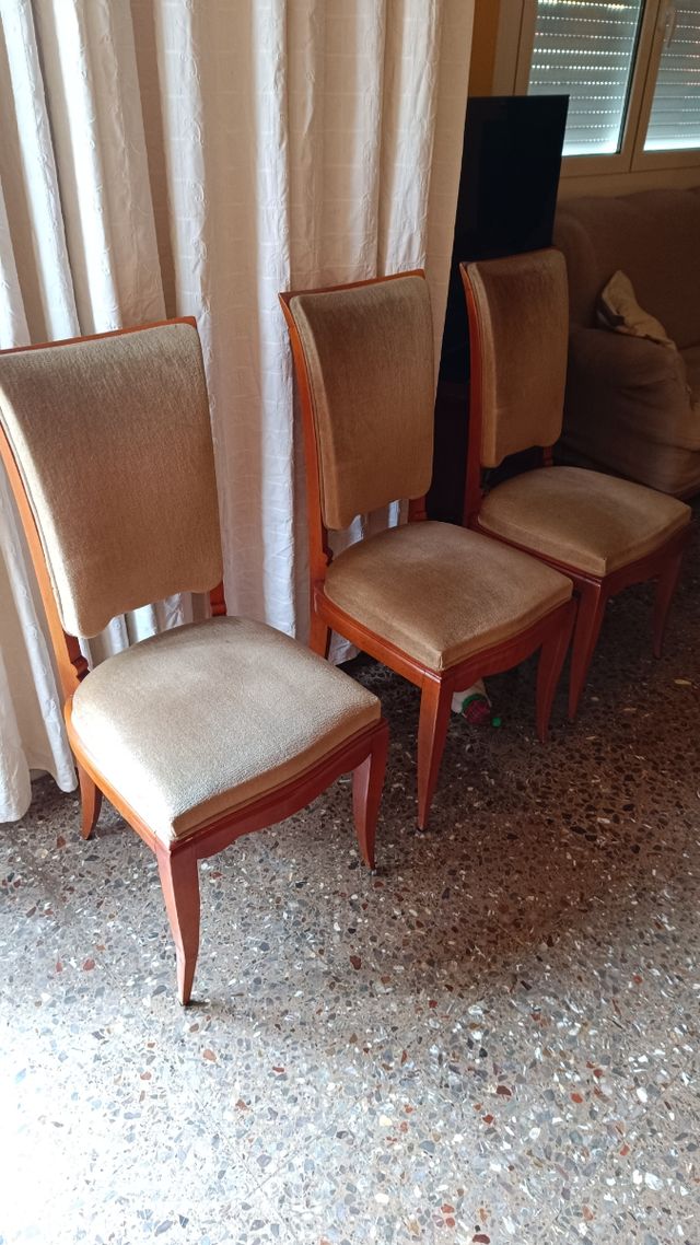 Mesa comedor art deco 6 sillas madera