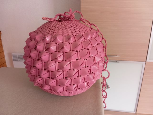 Lámpara techo fibras naturales 