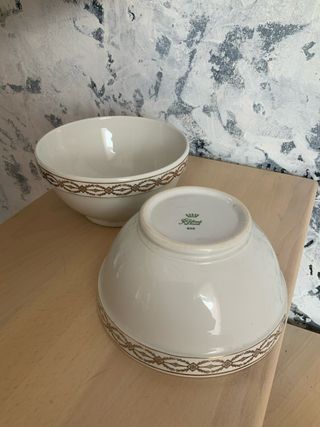 Ciotole Richard Ginori, oro e bianco