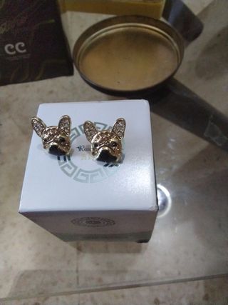 Pendientes Bulldog brillantes