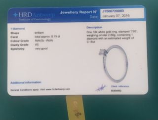 Anillo oro blanco diamante El Corte Inglés