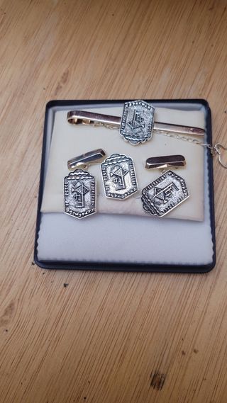Gemelos y Pinza Plata