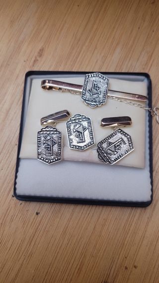 Gemelos y Pinza Plata