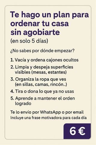 Te hago un plan para ordenar tu casa sin agobiarte