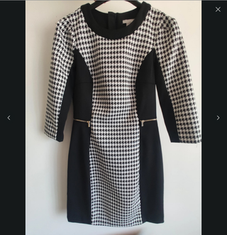 H&M Abito a pois bianco e nero Tg M 42 IT