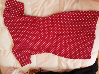 Vestido lunares rojo blanco talla M