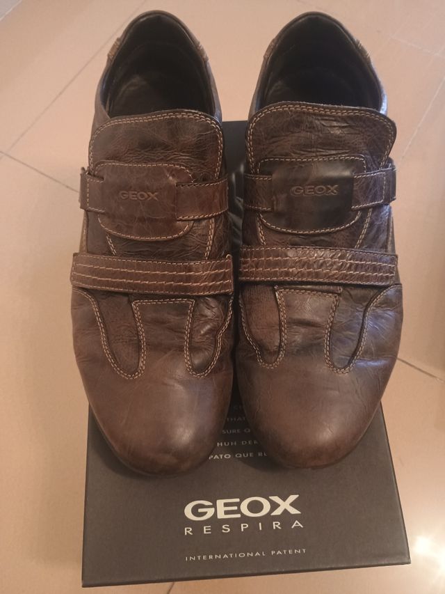 Zapatos GEOX Respira Piel Marrón - Talla 46